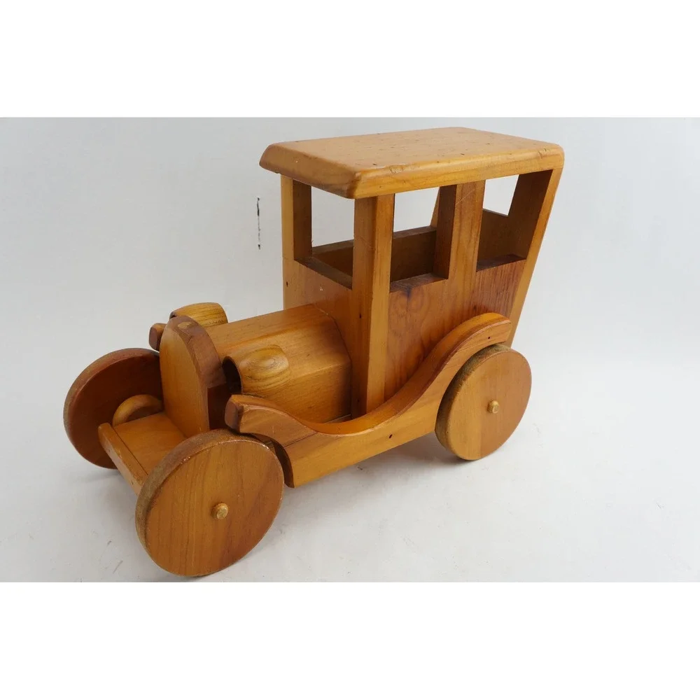 Different‎ Drummer Wooden Toy Car Solon Maine Handmade Pine Vintage Ford Model T